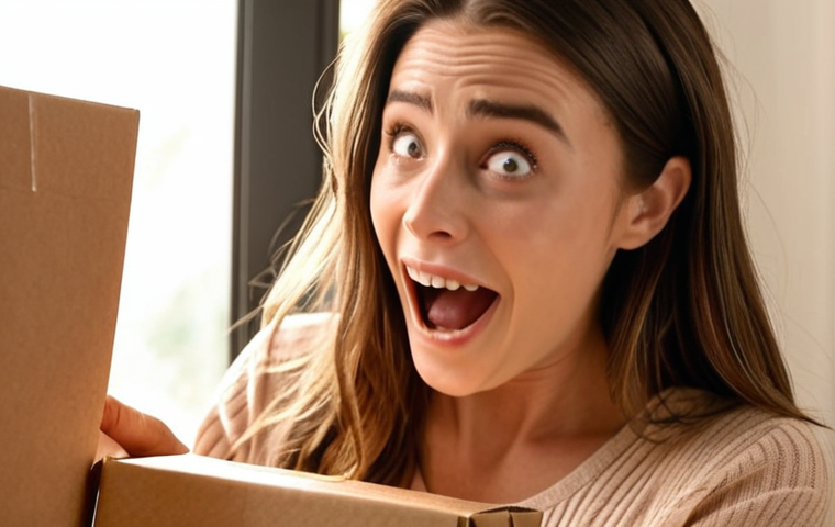 **"Woman excitedly opening a package of new beauty product, surprised and delighted by the texture; natural sunlight, warm tones, influencer style."** (Focuses on emotional response and product feature mentioned).