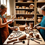 **

Prompt: A warm, inviting workshop. Hands crafting artisan goods, surrounded by tools and materials. In the background, happy customers connect with the story behind each handcrafted piece, creating a sense of community and shared values. Emphasize passion, dedication, and authentic connection.

**
