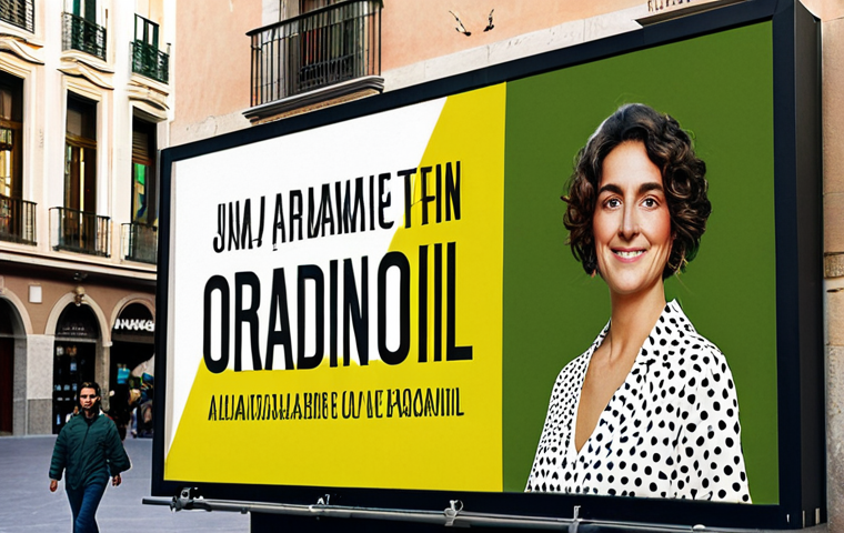 **Marketing with Alma:** "A vibrant digital billboard in Madrid's Plaza del Sol showcasing a short, animated story about a local artisan brand selling organic olive oil; emphasize authenticity and connection with the Spanish community; warm lighting, inviting colors, professional advertising, safe for work, fully clothed models if applicable, appropriate content, professional."