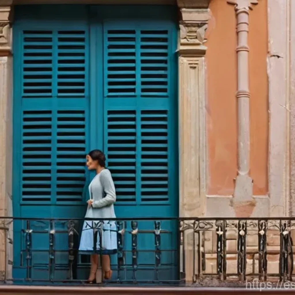 스토리텔러와 영화 스토리텔링의 차이 - **Prompt:** "A young woman, wearing a modest, knee-length dress and a light cardigan, stands silentl...