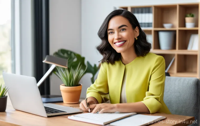 스토리텔러 자격증과 취업의 연관성 - **"Career Transformation through Storytelling":** A diverse group of modern professionals (men and w...