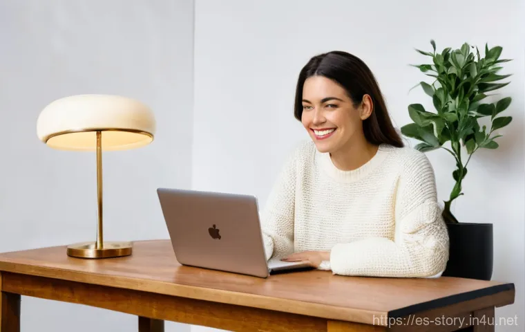 스토리텔러 관련 콘텐츠 시장의 성장 가능성 - **Prompt:** A warm and inviting scene featuring a female content creator, around 30-35 years old, wi...