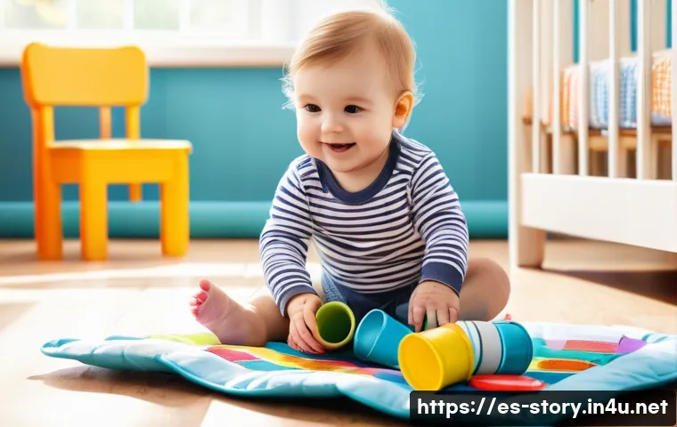 스토리텔러로서의 개인 브랜드 전략 - **Prompt:** A toddler, approximately 2 years old, wearing a cloth diaper, is giggling while playing ...