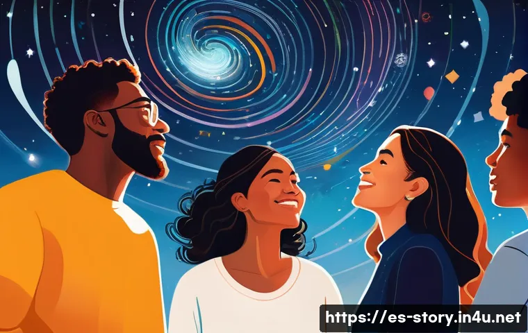 스토리텔러 직무 전환을 고려할 때 - A vibrant, dynamic illustration depicting a diverse group of individuals from various backgrounds. T...