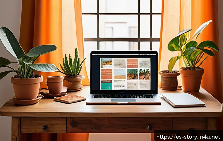 스토리텔러가 알아야 할 소셜미디어 활용법 - A vibrant social media content creator’s workspace in a cozy Spanish-style home office, featuring wa...