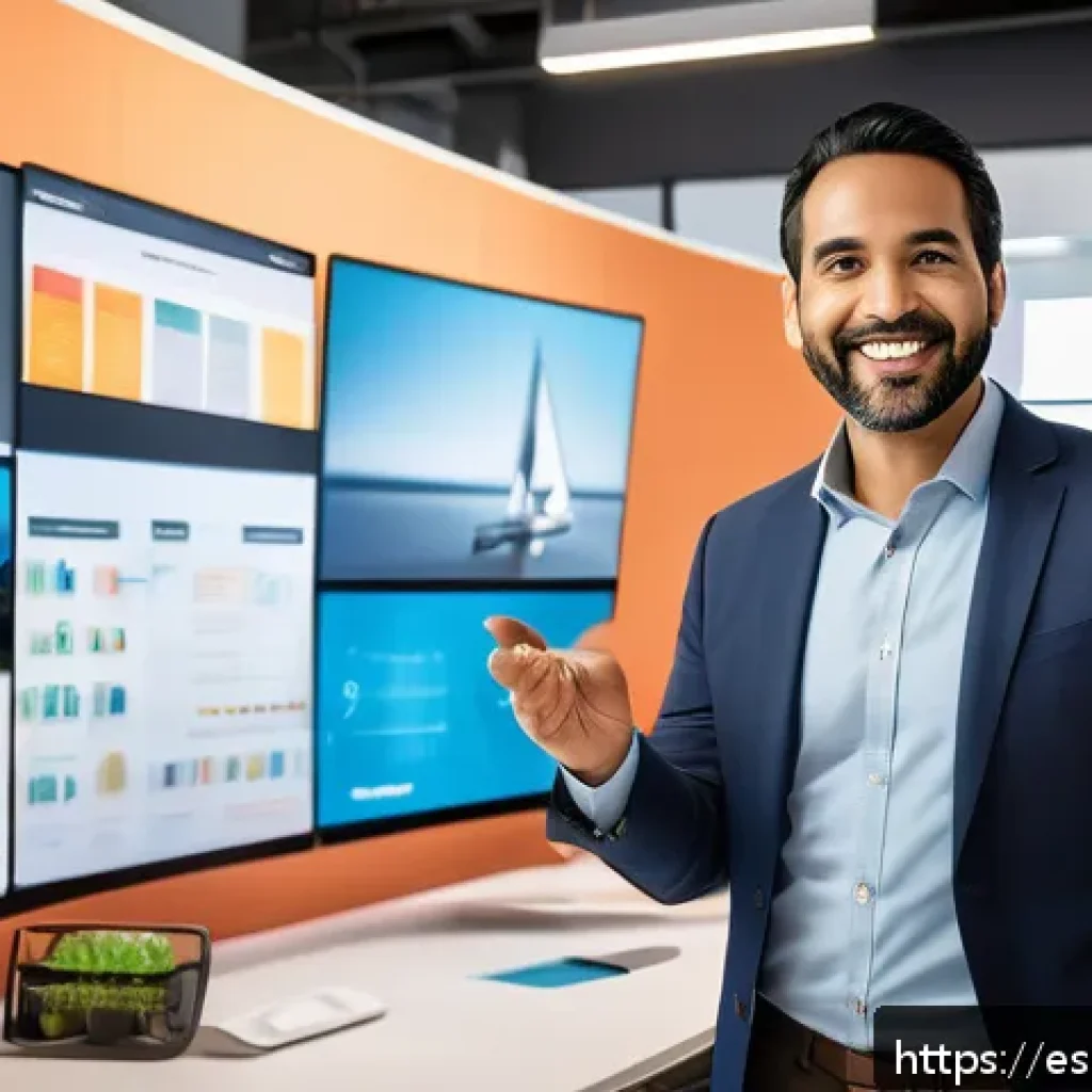 스토리텔러 자격증의 글로벌 인증 가능성 분석 - A professional Hispanic storyteller in a modern creative workspace, surrounded by digital screens di...